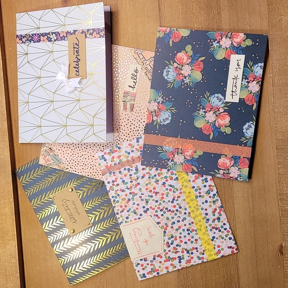 Other - ×5 Variety Foiled Handmade Cards